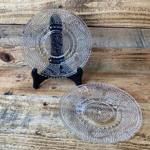 Set of 2 Vintage Depression Glass Saucers by Federal Glass Co.